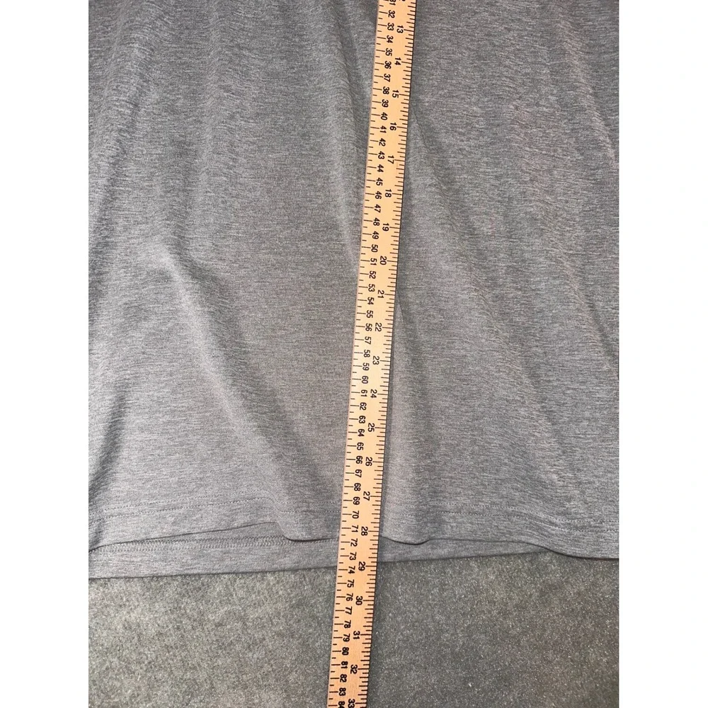 Adidas Mens XL Quarter Zip Pullover Heathered Grey Long Sleeve Athletic Top